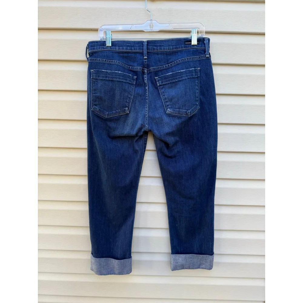 Citizens of Humanity Dani Cropped Straight Leg Jeans Size 30 Mid Rise Cuffed - Picture 4 of 8